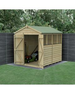 Beckwood Apex Shed - 4 Windows - Double Door - 6 x 8 ft