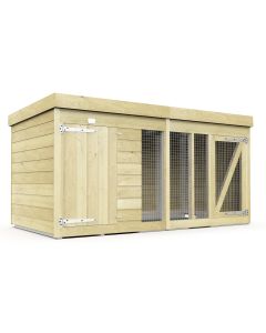 Dog Kennel and Run, Tanalised T/O, 8ft x 4ft