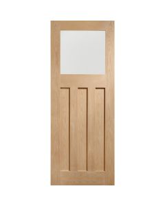 DX Internal Oak Door with Obscure Glass -1981 x 762 x 35mm (30")