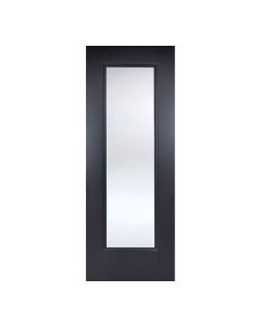 Eindhoven 1L Primed Plus Black Internal Door 1 Light with Clear Glazing
