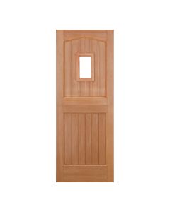 Stable 1L Hardwood M&T External Door Clear Double Glazed